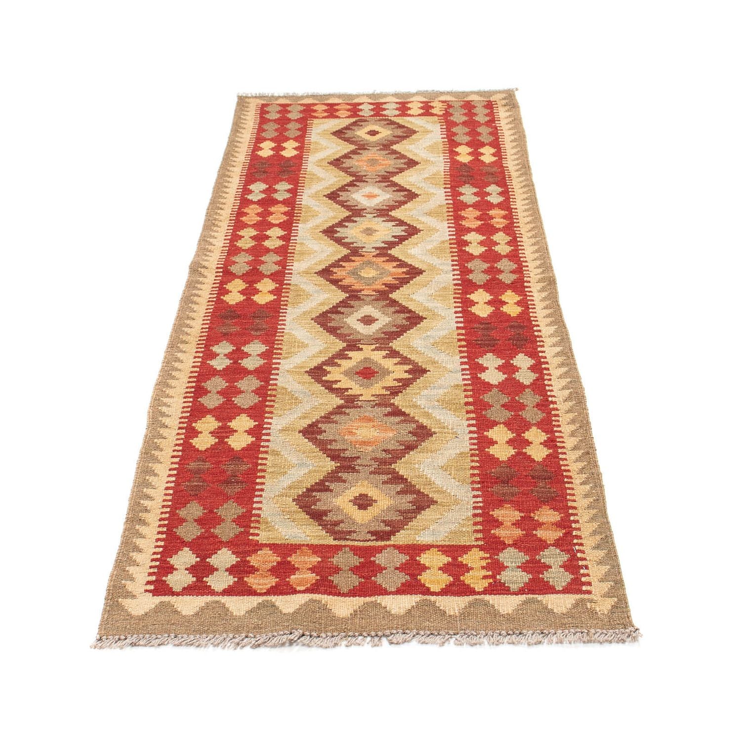 Løber Kelim Carpet - Splash - 194 x 69 cm - flerfarvet