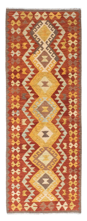 Løber Kelim-tæppe - orientalsk - 205 x 78 cm - rust