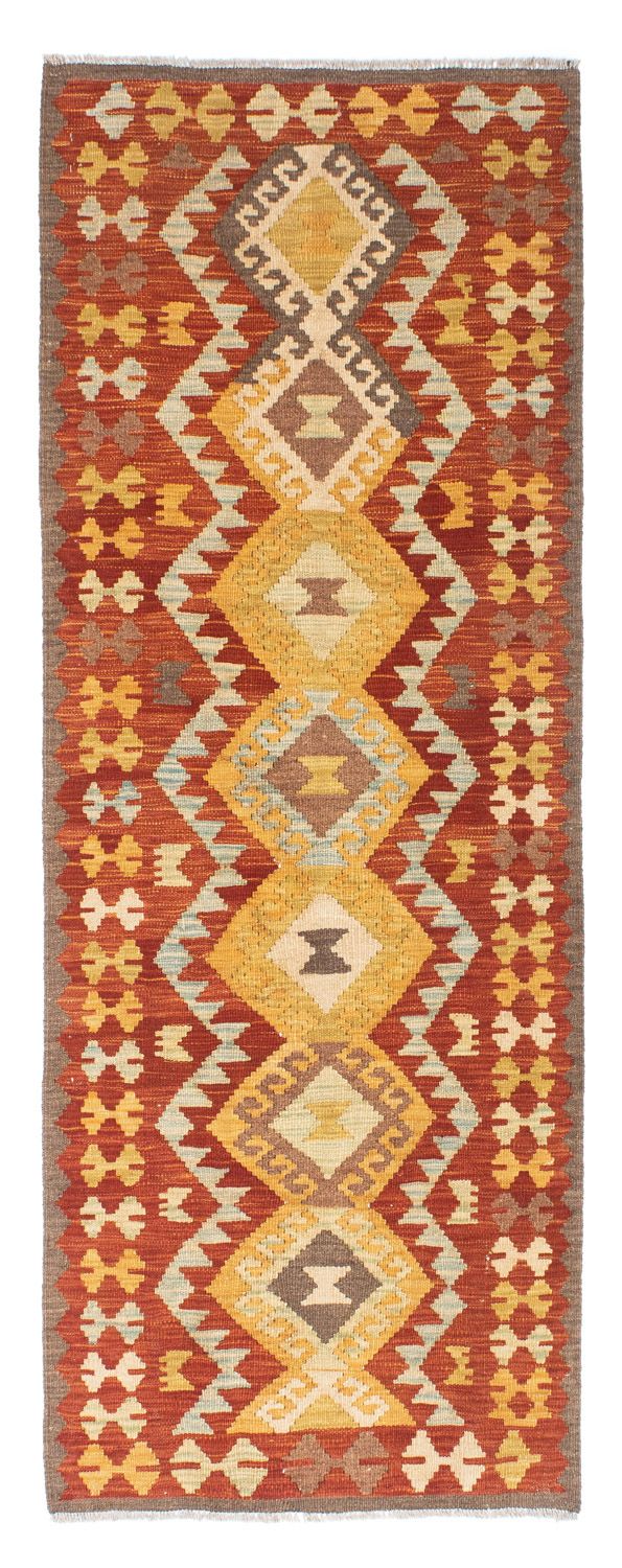 Løber Kelim-tæppe - orientalsk - 205 x 78 cm - rust