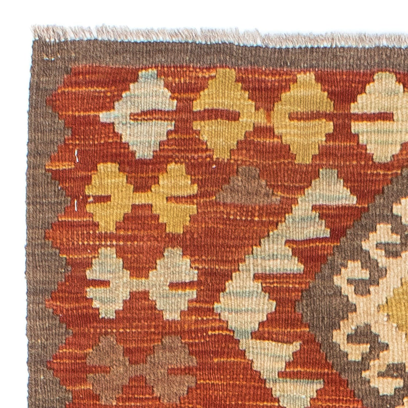 Løber Kelim-tæppe - orientalsk - 205 x 78 cm - rust