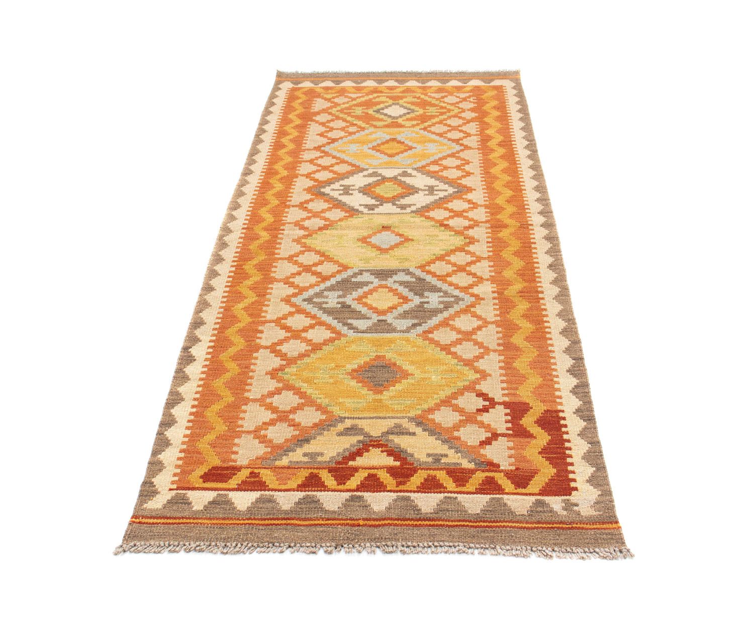 Løber Kelim-tæppe - orientalsk - 202 x 76 cm - beige
