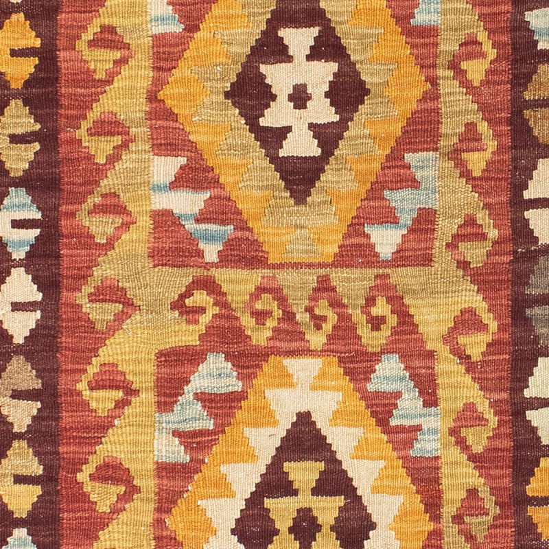 Løber Kelim-tæppe - orientalsk - 204 x 77 cm - rød