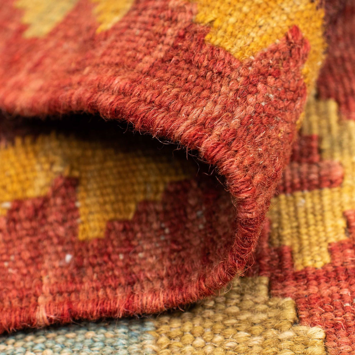 Løber Kelim-tæppe - orientalsk - 204 x 77 cm - rød