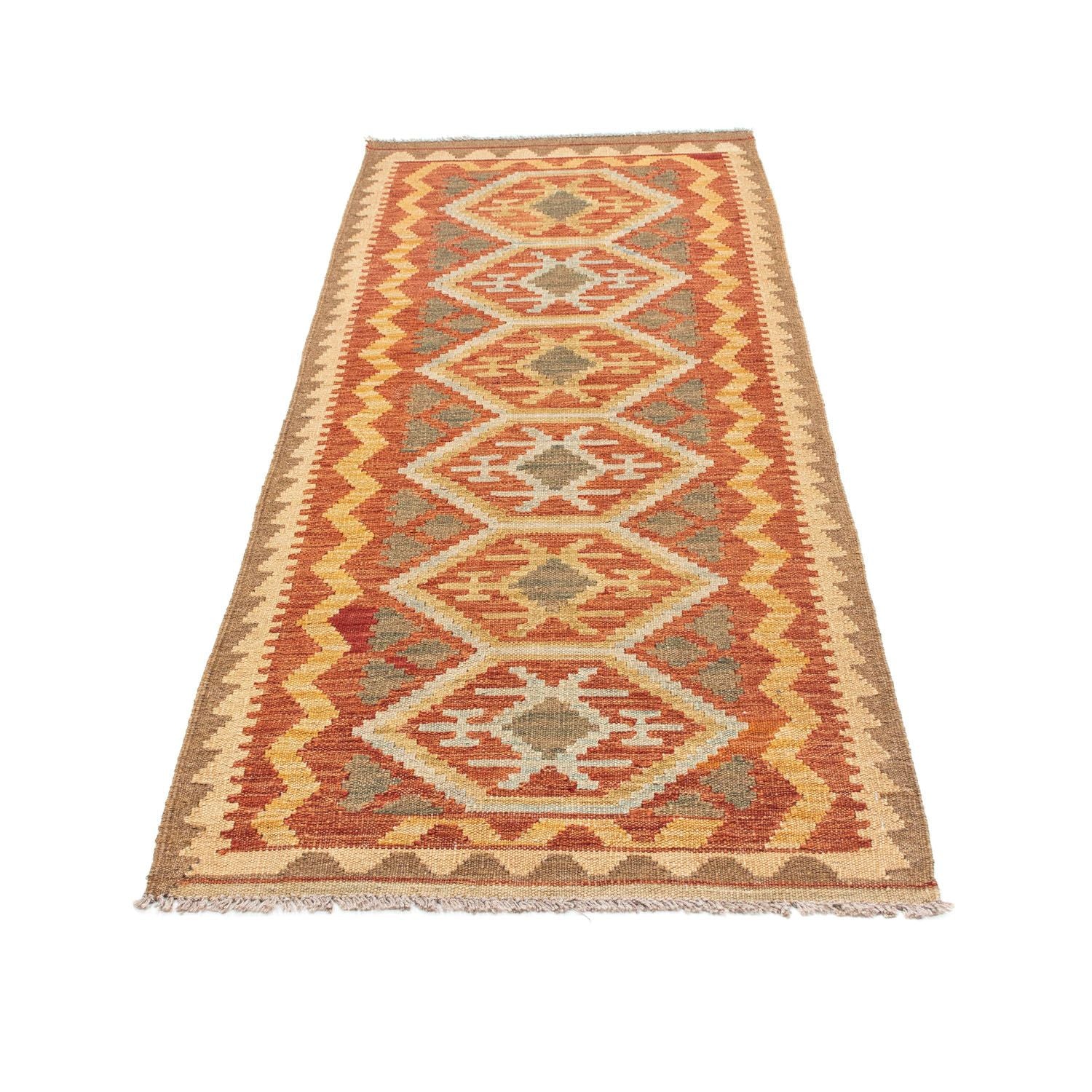 Løber Kelim-tæppe - orientalsk - 195 x 75 cm - beige