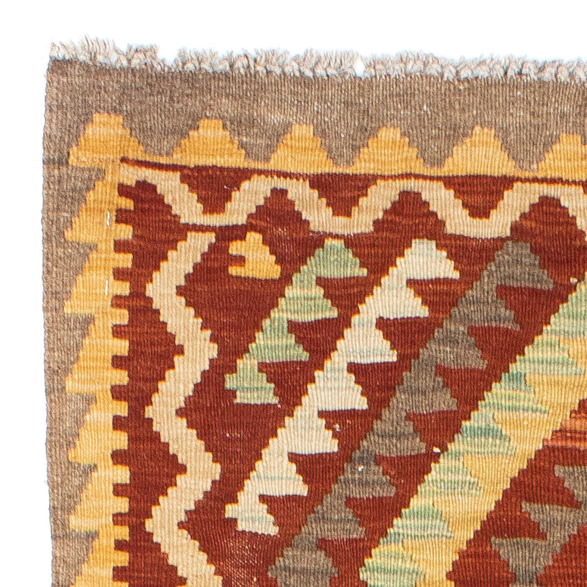 Løber Kelim-tæppe - orientalsk - 214 x 82 cm - rust