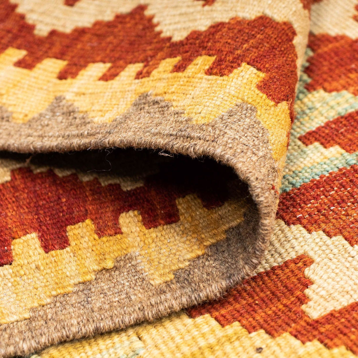 Løber Kelim-tæppe - orientalsk - 214 x 82 cm - rust