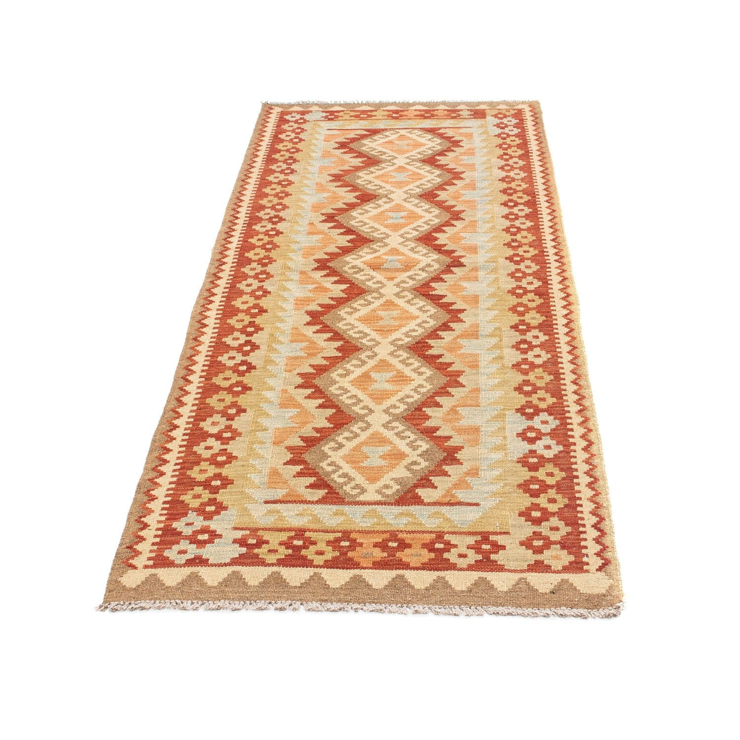 Løber Kelim-tæppe - orientalsk - 200 x 75 cm - beige