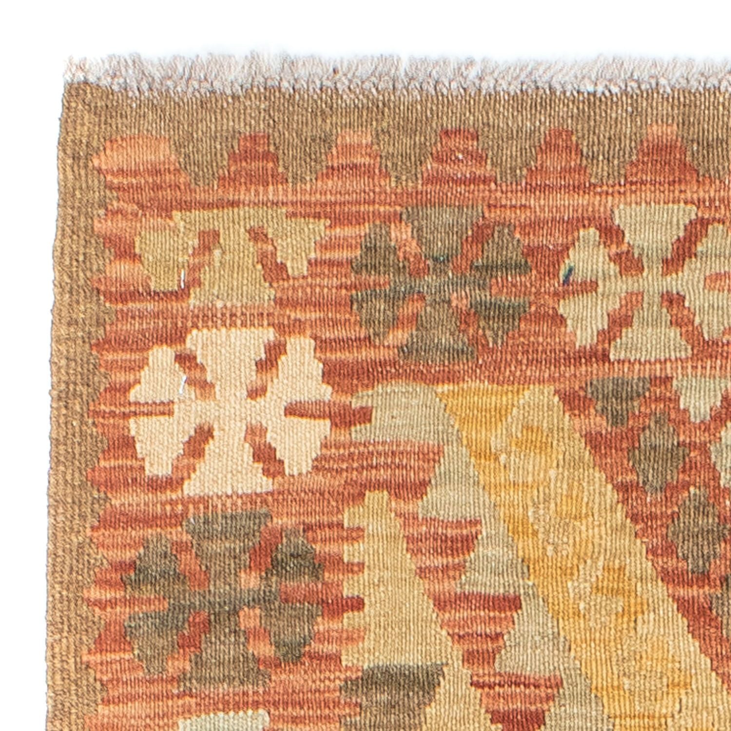 Løber Kelim-tæppe - orientalsk - 208 x 66 cm - lysrød