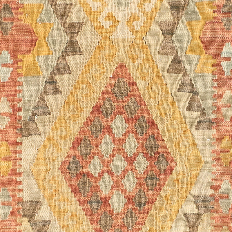 Løber Kelim-tæppe - orientalsk - 208 x 66 cm - lysrød