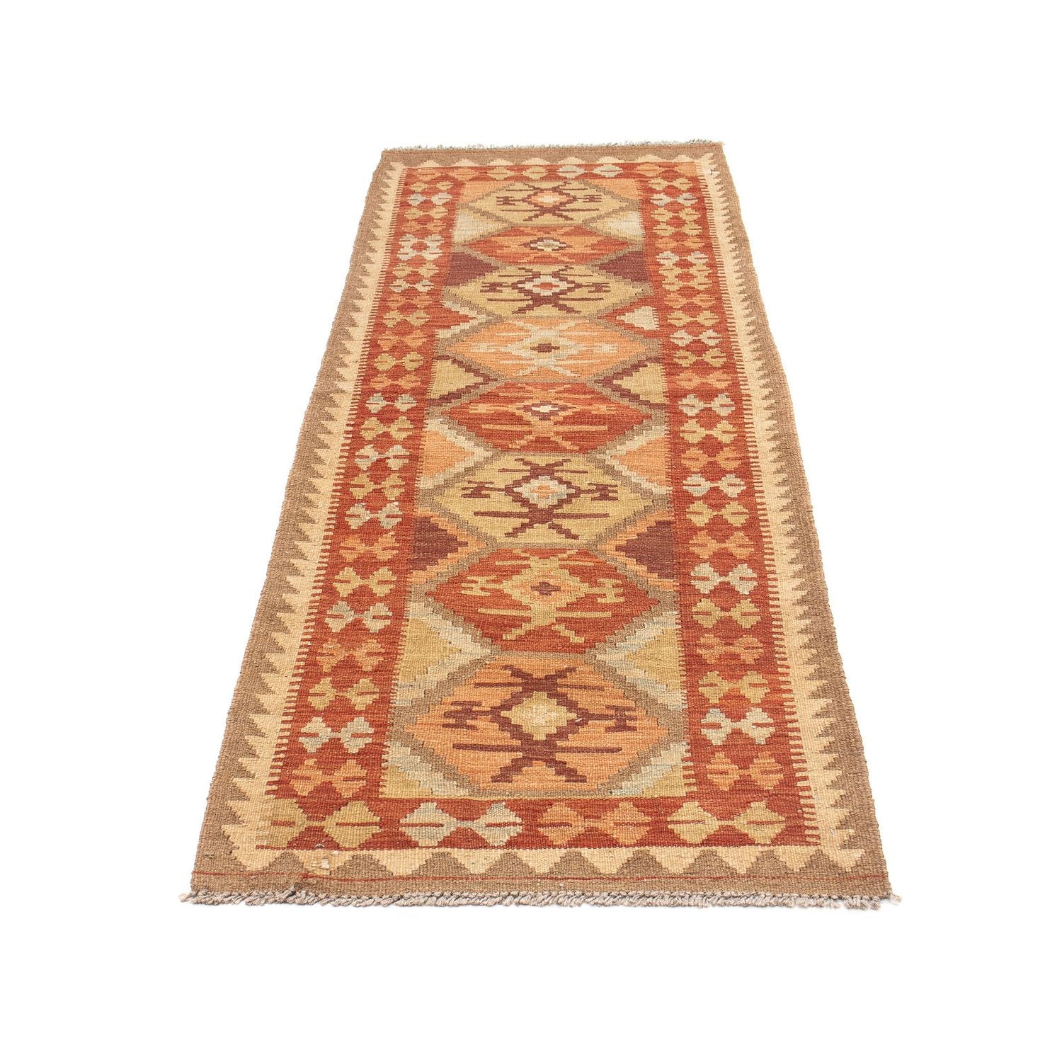 Løber Kelim Carpet - Splash - 203 x 68 cm - flerfarvet
