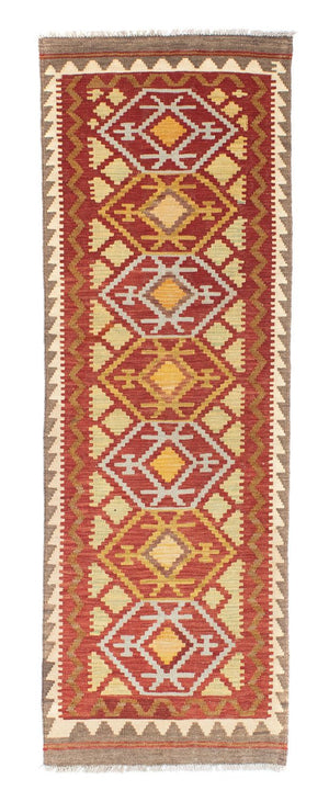 Løber Kelim-tæppe - orientalsk - 203 x 67 cm - rød