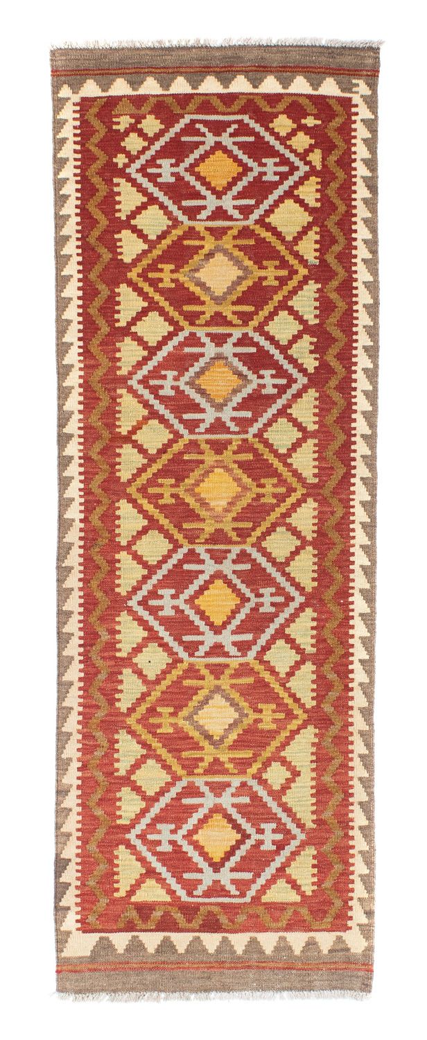 Løber Kelim-tæppe - orientalsk - 203 x 67 cm - rød