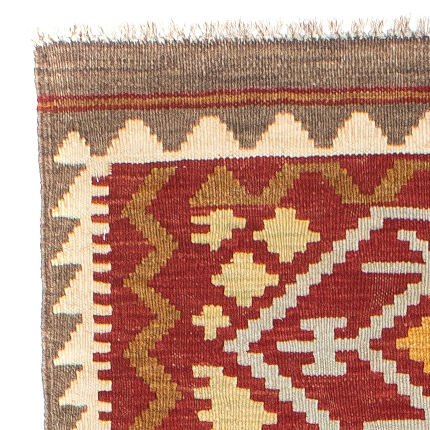 Løber Kelim-tæppe - orientalsk - 203 x 67 cm - rød