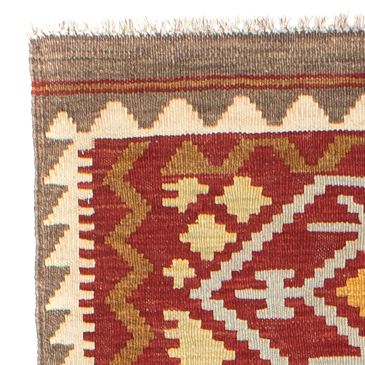 Løber Kelim-tæppe - orientalsk - 203 x 67 cm - rød