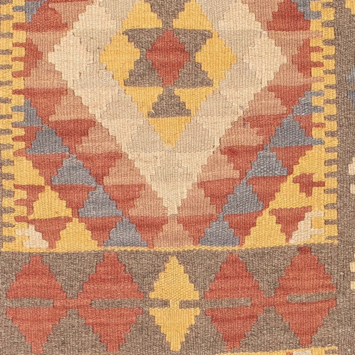 Løber Kelim Carpet - Splash - 200 x 65 cm - rød
