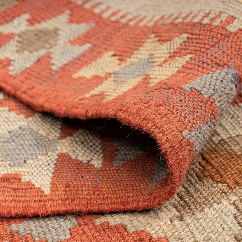 Løber Kelim Carpet - Splash - 199 x 67 cm - beige