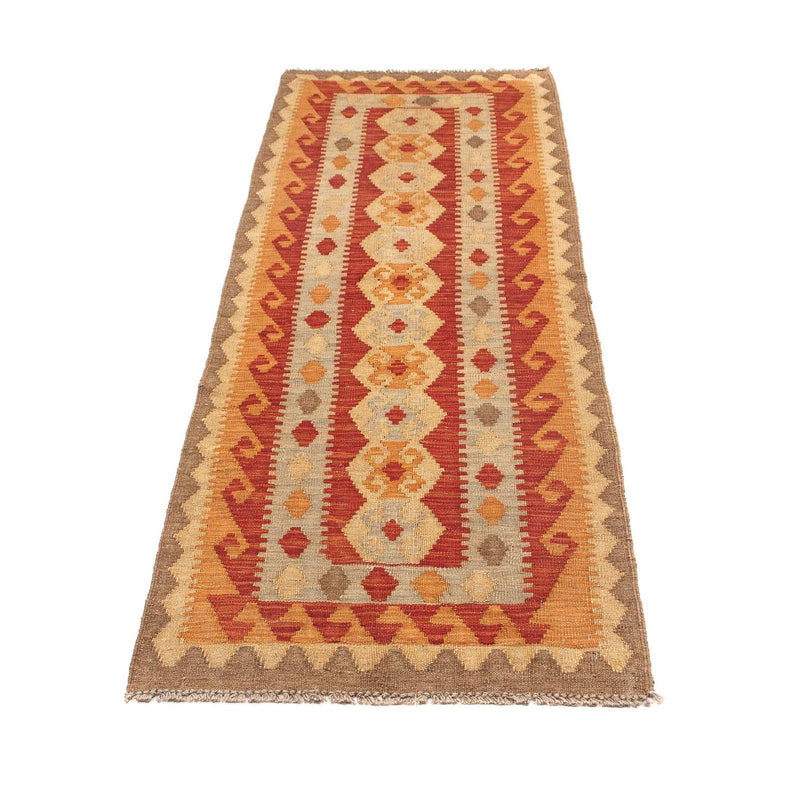Løber Kelim Carpet - Splash - 196 x 63 cm - flerfarvet