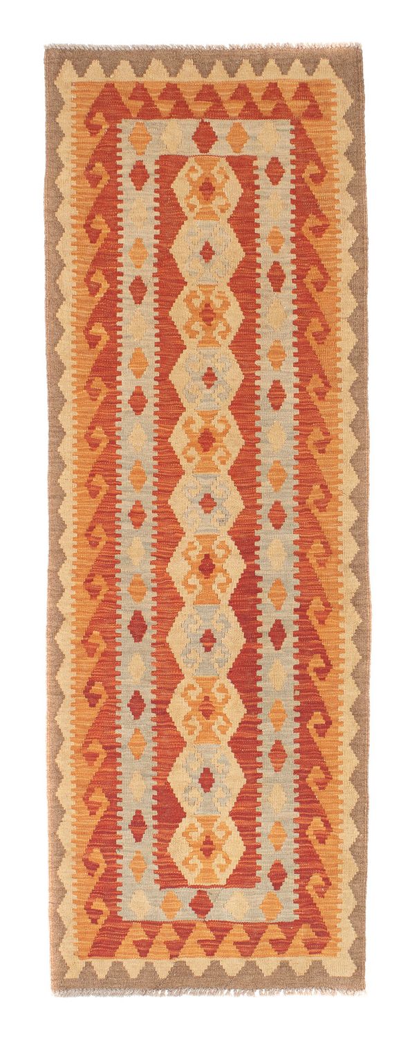 Løber Kelim Carpet - Splash - 197 x 63 cm - rød