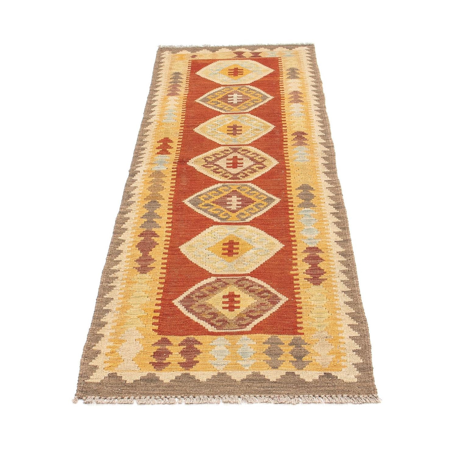 Løber Kelim Carpet - Splash - 192 x 63 cm - flerfarvet