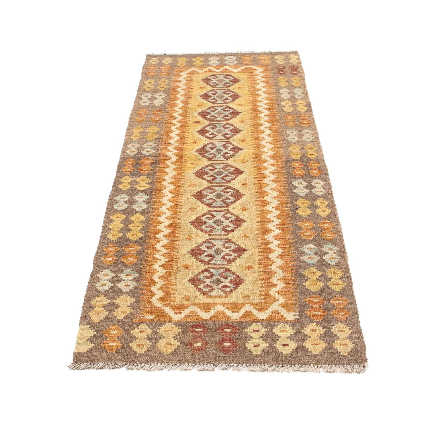 Løber Kelim Carpet - Splash - 192 x 67 cm - flerfarvet