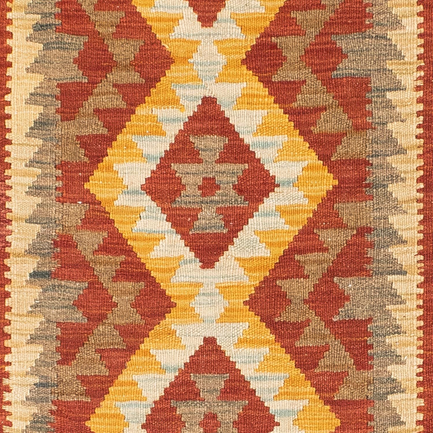 Løber Kelim-tæppe - orientalsk - 192 x 76 cm - rust