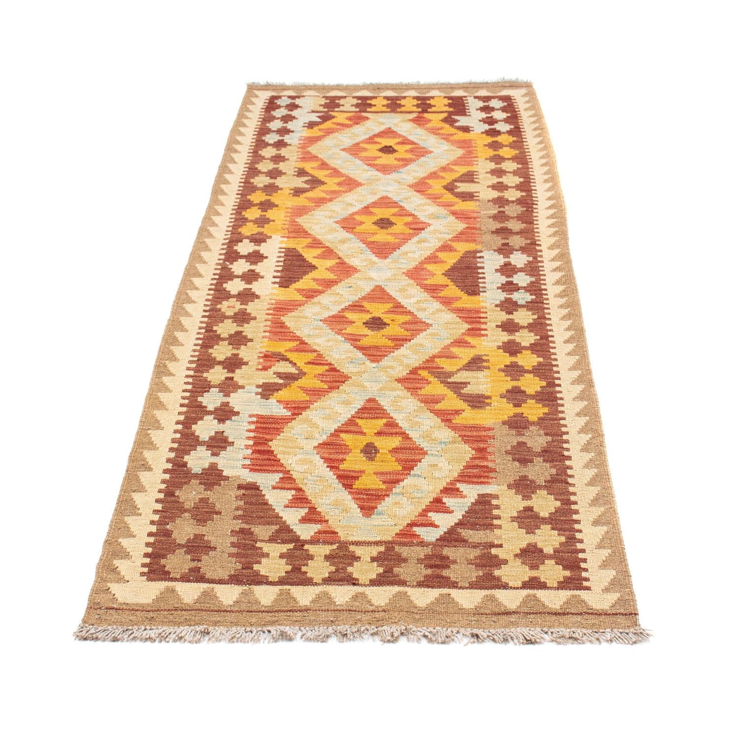 Løber Kelim-tæppe - orientalsk - 200 x 70 cm - beige