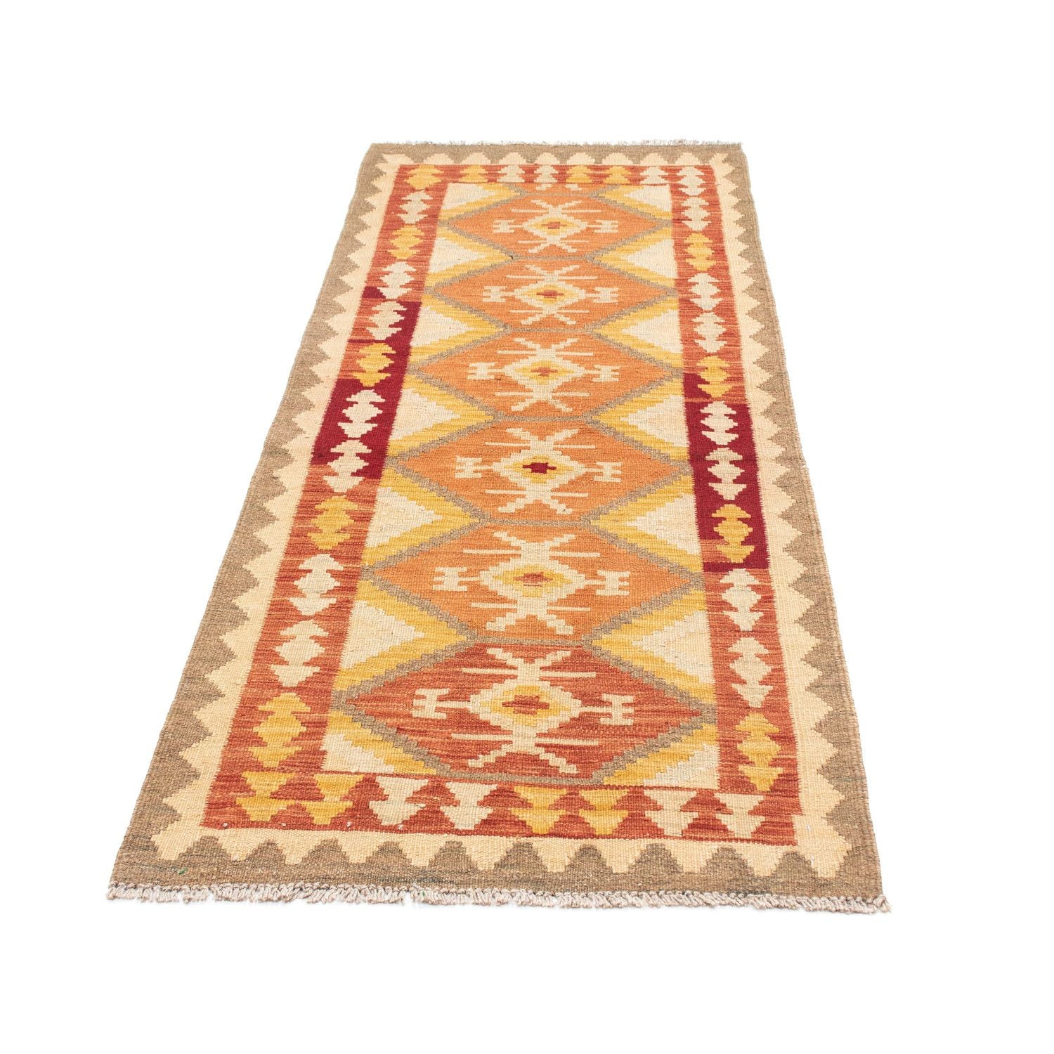 Løber Kelim-tæppe - orientalsk - 190 x 71 cm - beige