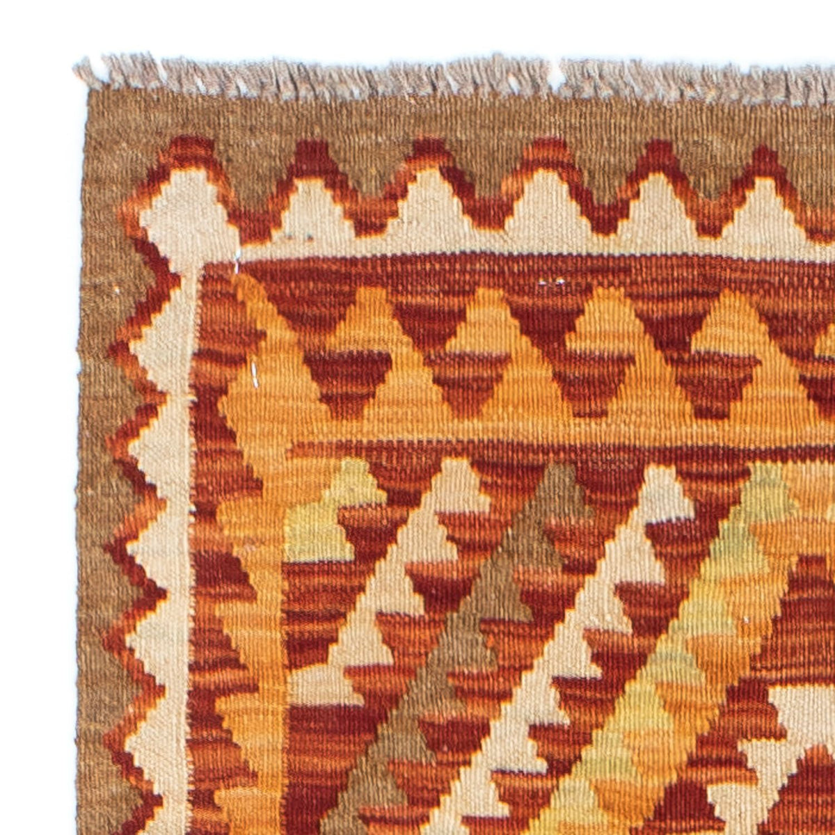 Løber Kelim-tæppe - orientalsk - 231 x 62 cm - brun