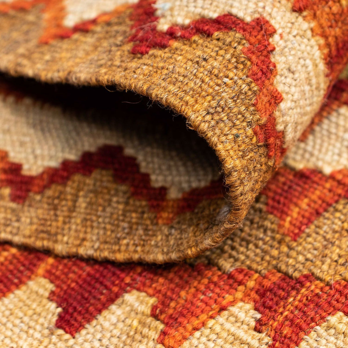 Løber Kelim-tæppe - orientalsk - 231 x 62 cm - brun