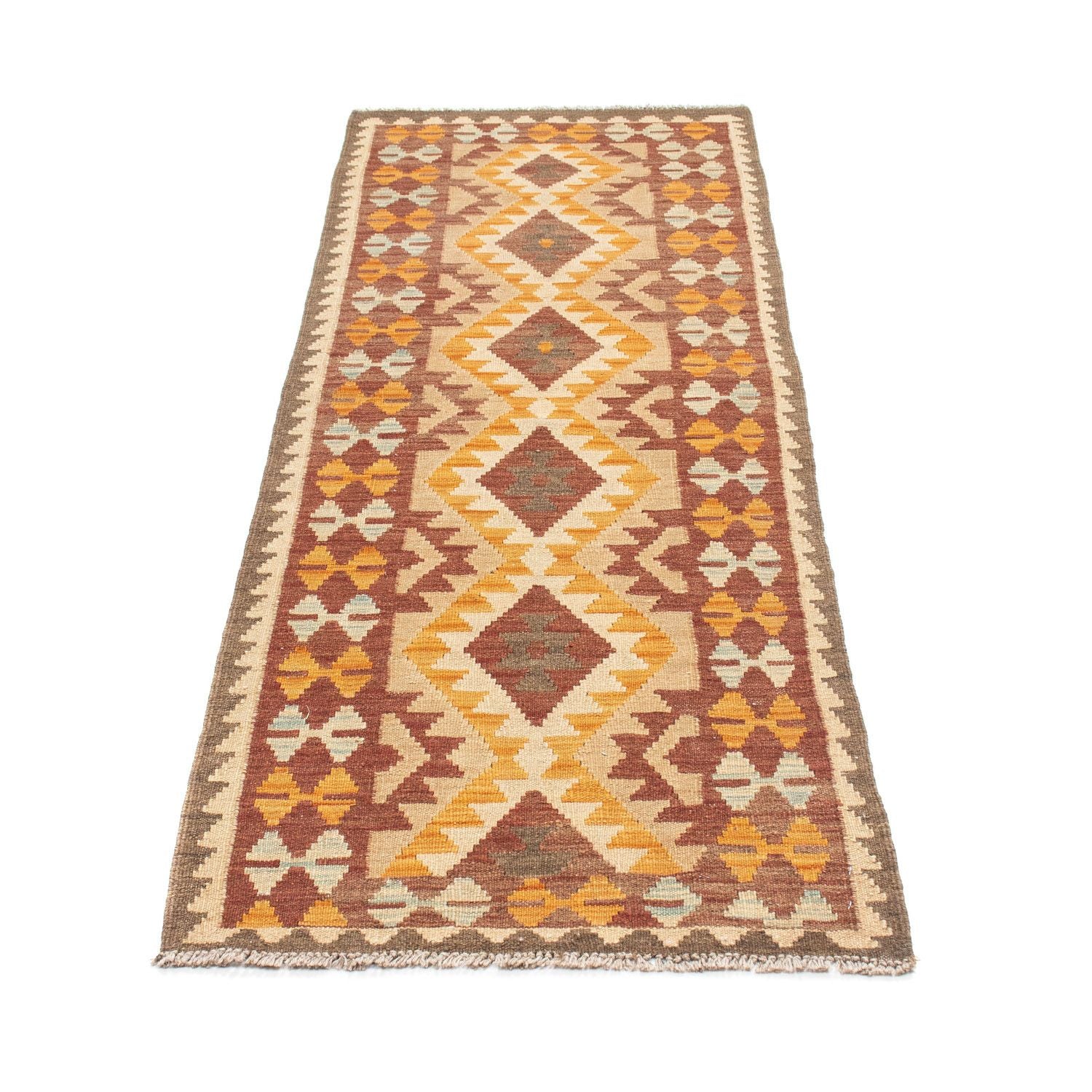 Løber Kelim-tæppe - orientalsk - 194 x 63 cm - beige