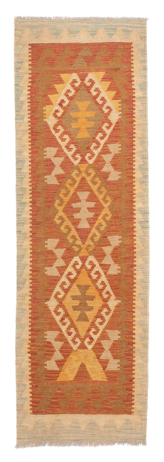 Løber Kelim Carpet - Splash - 200 x 60 cm - rust
