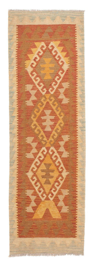 Løber Kelim Carpet - Splash - 200 x 60 cm - rust