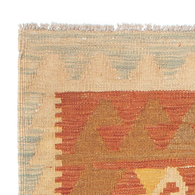 Løber Kelim Carpet - Splash - 200 x 60 cm - rust