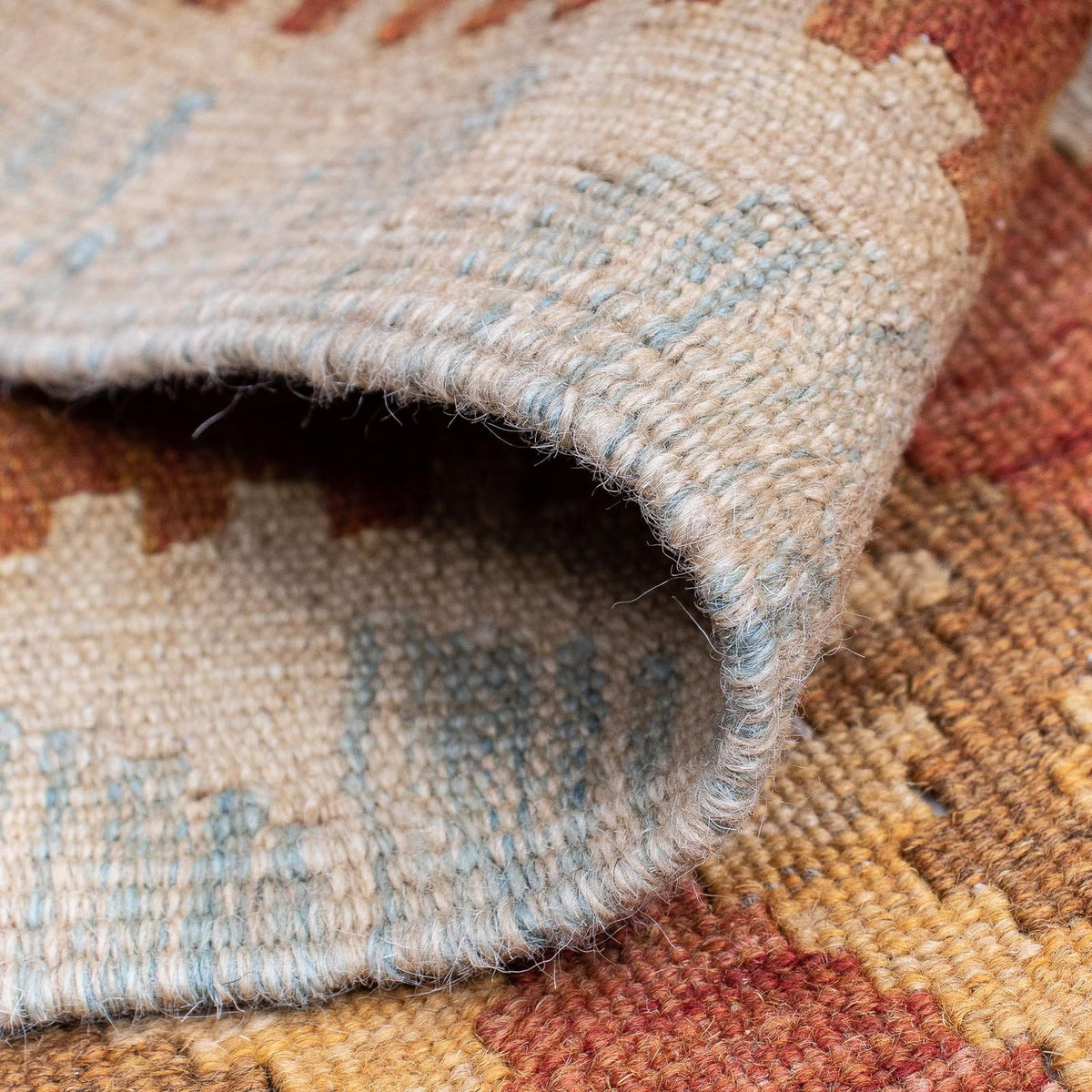 Løber Kelim Carpet - Splash - 200 x 60 cm - rust