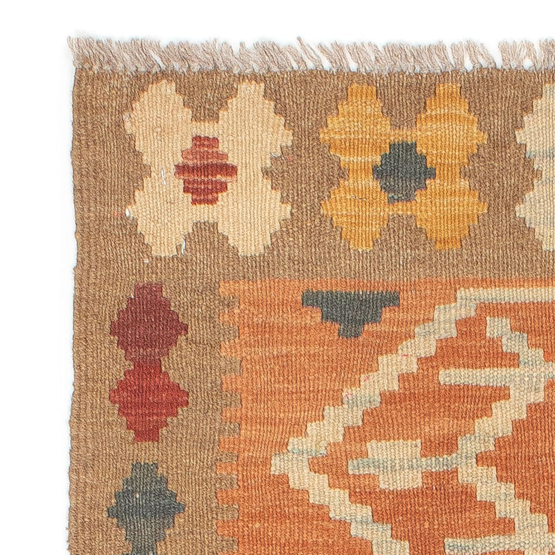 Løber Kelim Carpet - Splash - 200 x 62 cm - brun