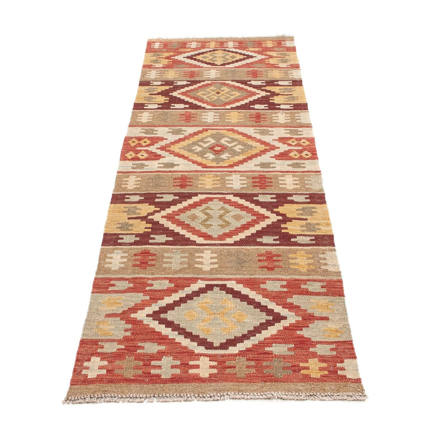 Løber Kelim Carpet - Splash - 205 x 64 cm - flerfarvet