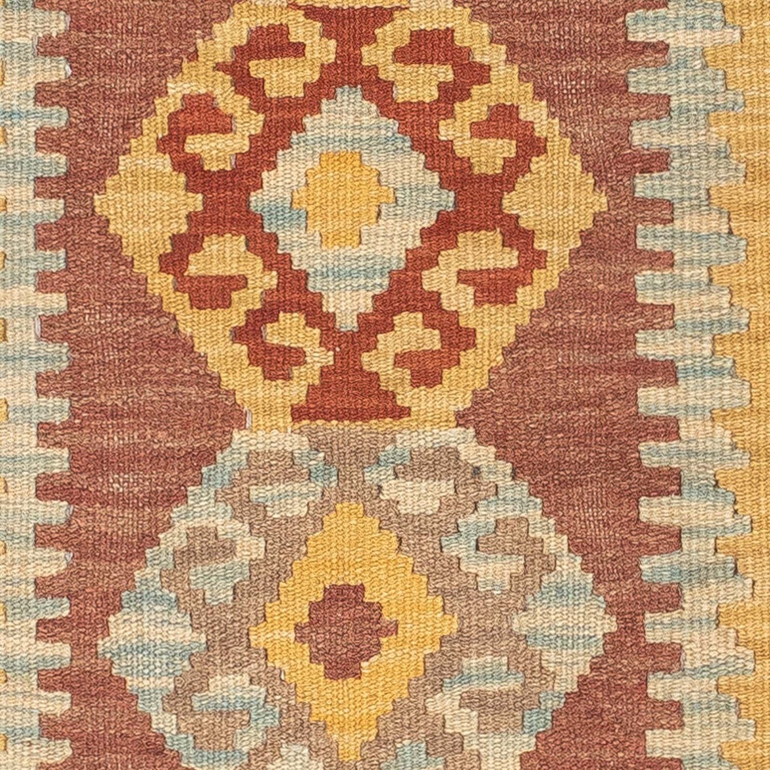 Løber Kelim Carpet - Splash - 210 x 69 cm - flerfarvet