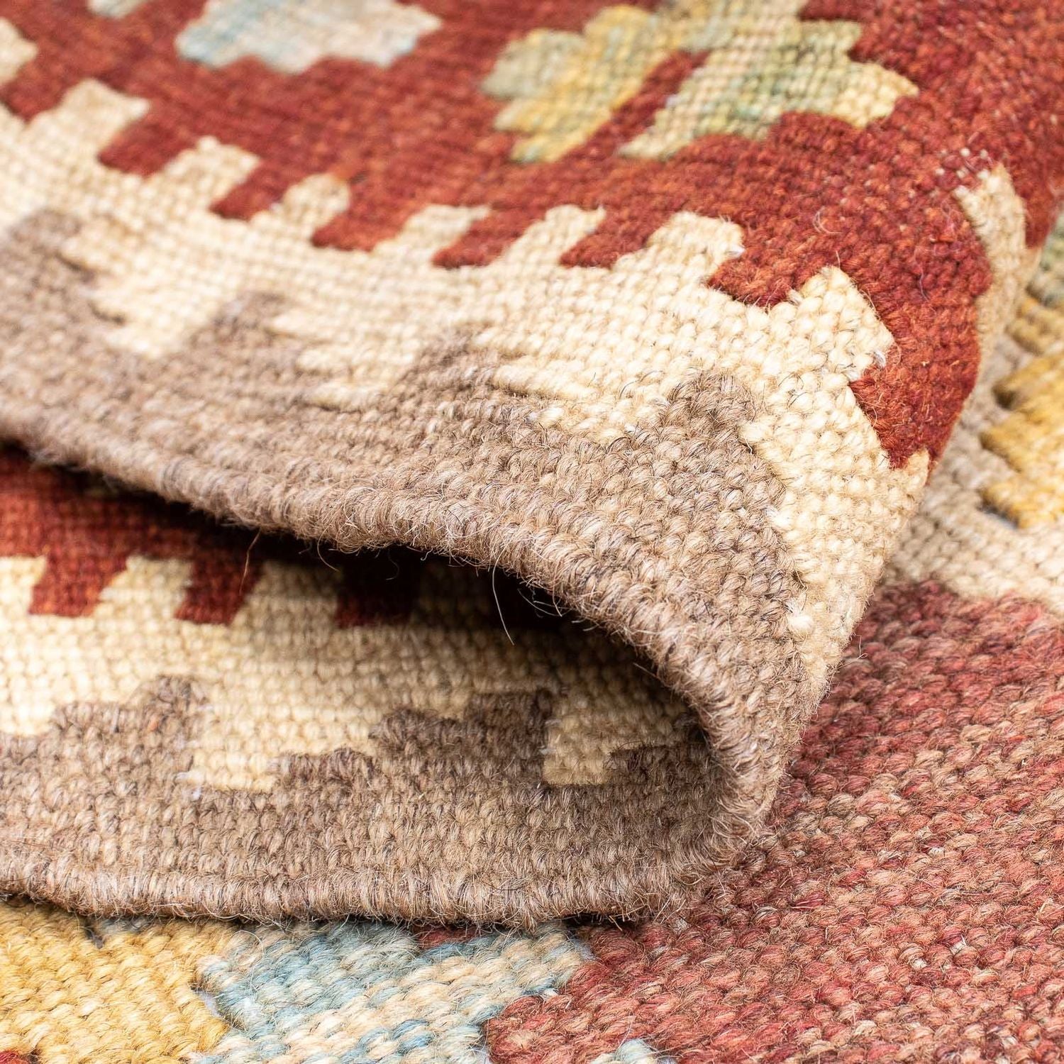 Løber Kelim Carpet - Splash - 210 x 69 cm - flerfarvet