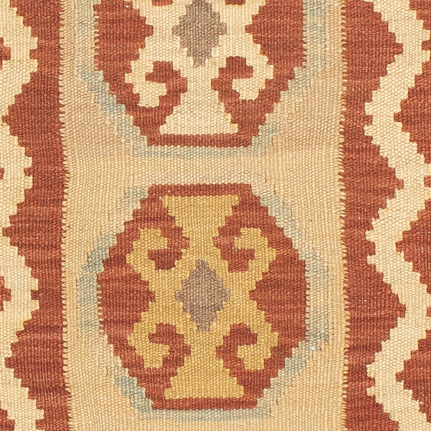 Løber Kelim Carpet - Splash - 197 x 68 cm - lys brun