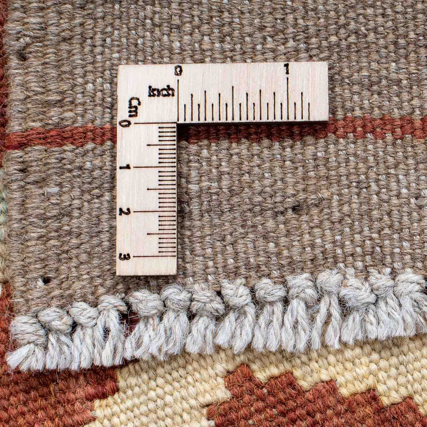Løber Kelim Carpet - Splash - 197 x 68 cm - lys brun