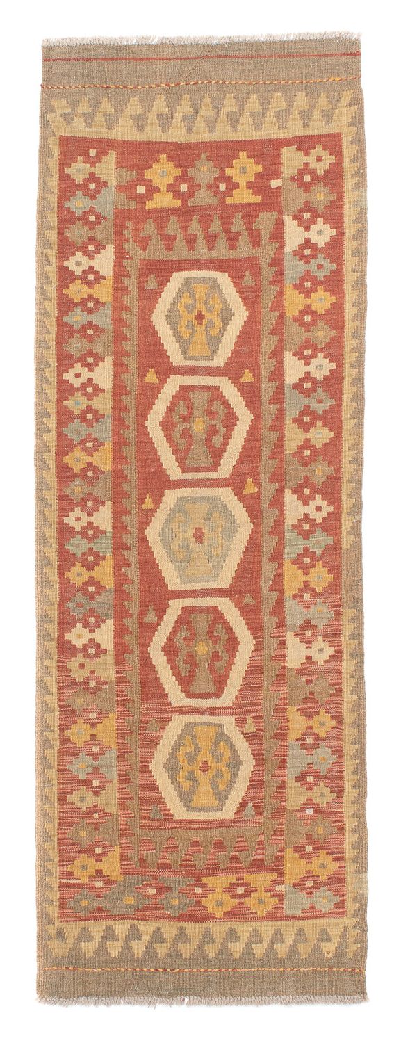 Løber Kelim Carpet - Splash - 193 x 64 cm - rust