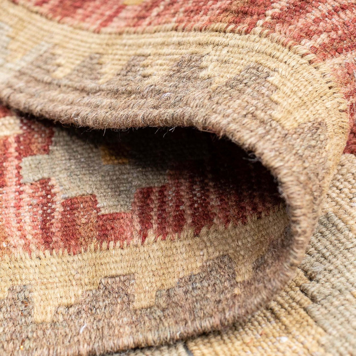 Løber Kelim Carpet - Splash - 193 x 64 cm - rust