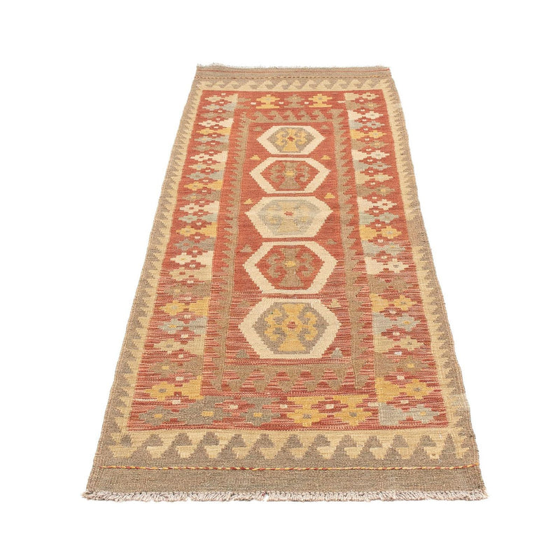 Løber Kelim Carpet - Splash - 193 x 64 cm - rust
