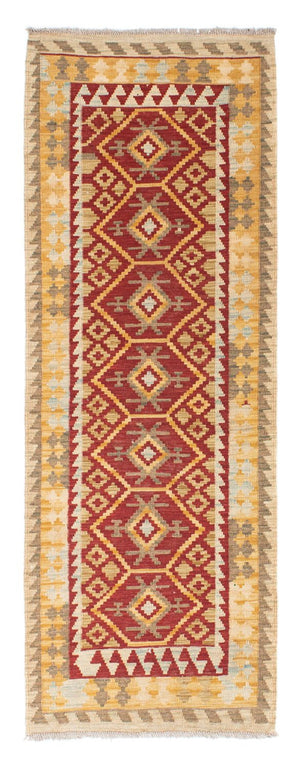 Løber Kelim-tæppe - orientalsk - 203 x 71 cm - rød
