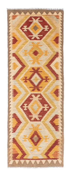Løber Kelim-tæppe - orientalsk - 197 x 70 cm - beige