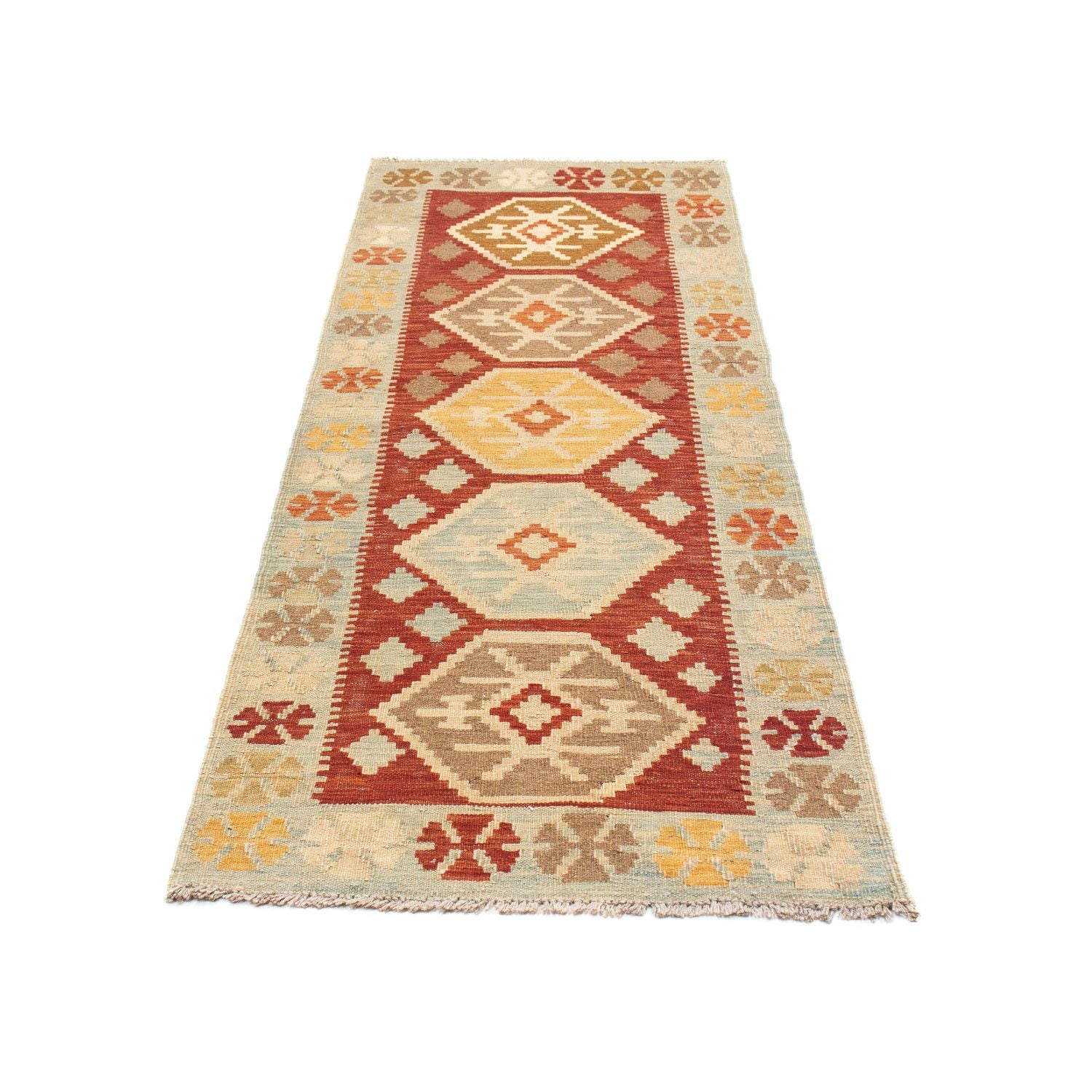 Løber Kelim-tæppe - orientalsk - 203 x 70 cm - beige