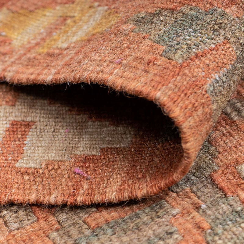 Løber Kelim Carpet - Splash - 206 x 61 cm - rust