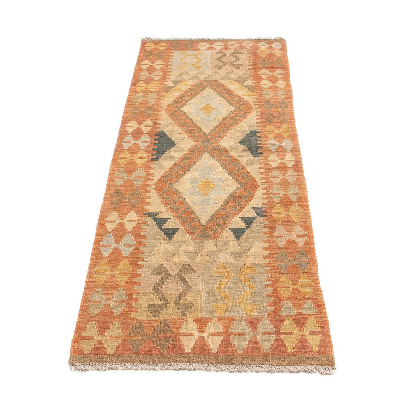 Løber Kelim Carpet - Splash - 206 x 61 cm - rust