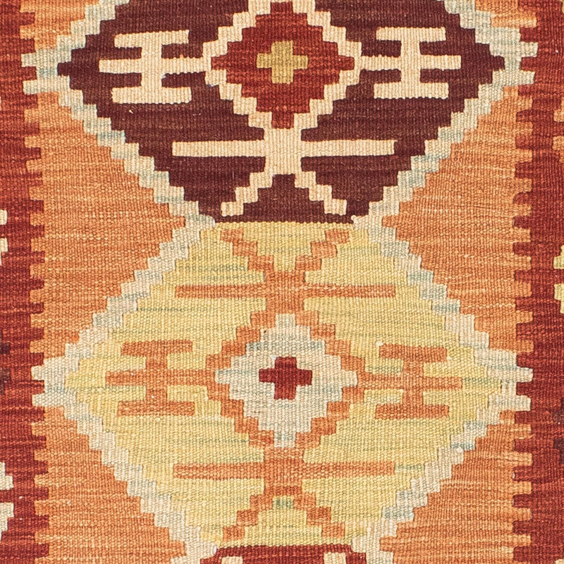 Løber Kelim-tæppe - orientalsk - 201 x 64 cm - lys brun