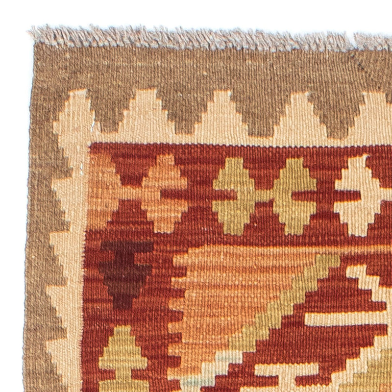 Løber Kelim-tæppe - orientalsk - 201 x 64 cm - lys brun